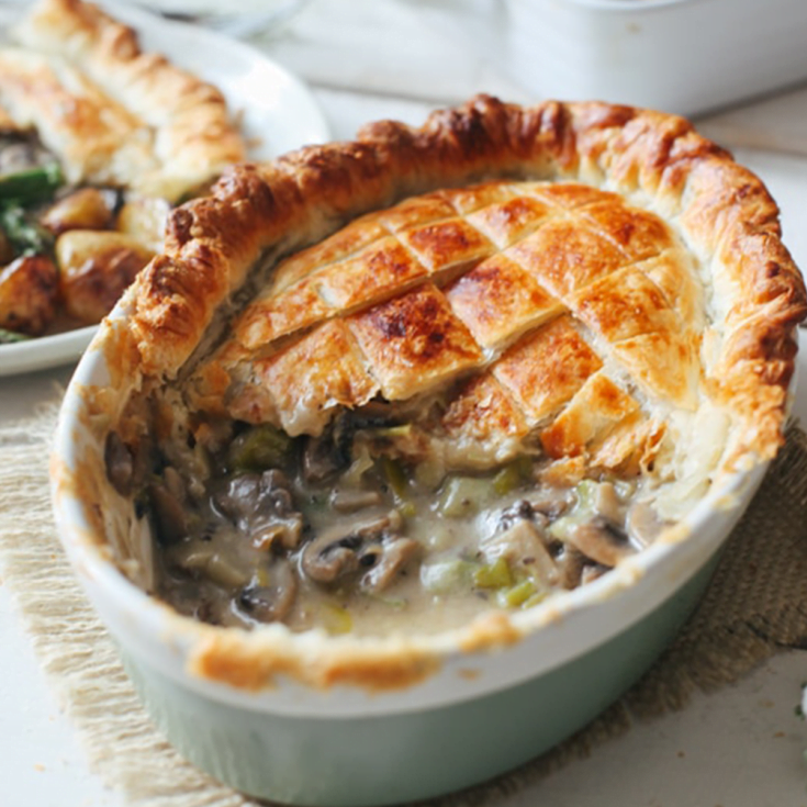 Mushroom & Leek Pie